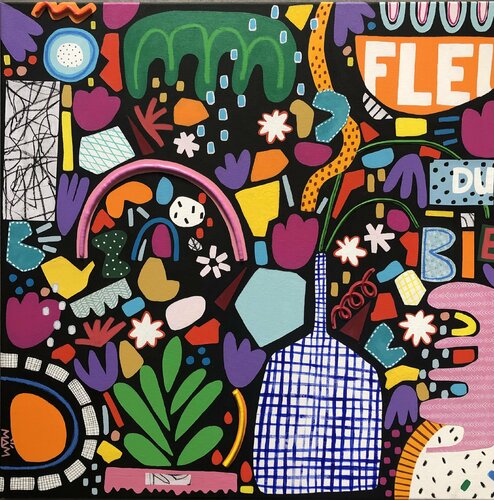 HAPPY  FLOWERS by Mam, Painting for Sale on Select