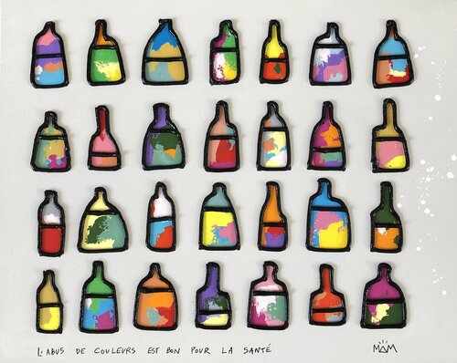 HAPPY BOTTLES by Mam, Painting for Sale on Select