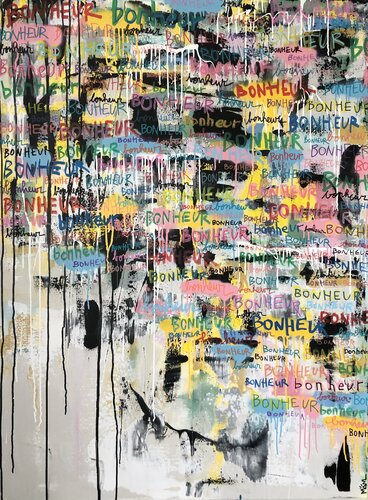 UN MUR DE BONHEUR by Mam, Painting for Sale on Select