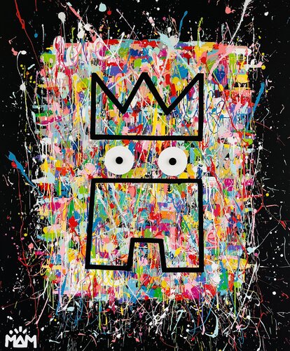 HEUREUX COMME UN POTE by Mam, Painting for Sale on Select