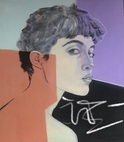 Ana en el espejo by martha escondeur, Painting for Sale on Select