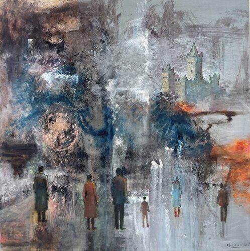 Caminantes by martha escondeur, Painting for Sale on Select