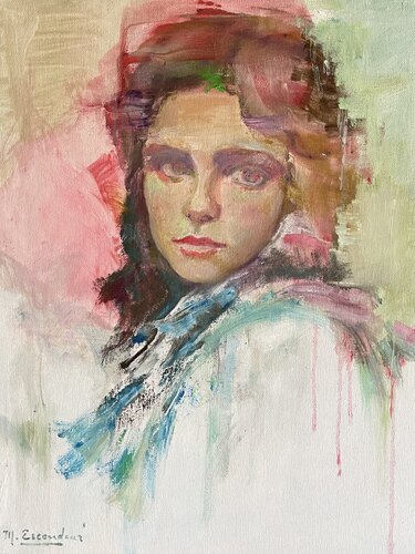 Viajera del silencio by martha escondeur, Painting for Sale on Select