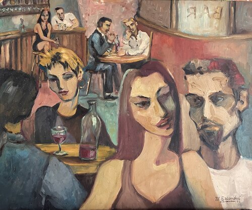 Noche de boliche by martha escondeur, Painting for Sale on Select
