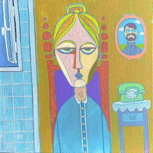 La viuda del tercero by Felix zilinskas, Painting for Sale on Select