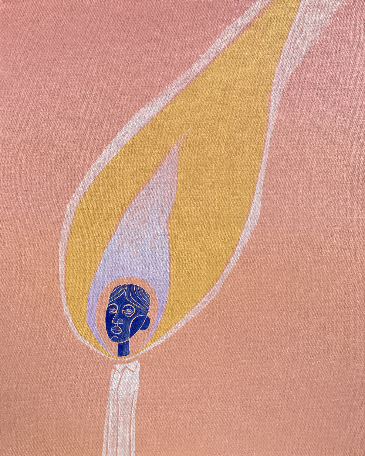 Al calor de la llama Felix zilinskas Original painting for sale