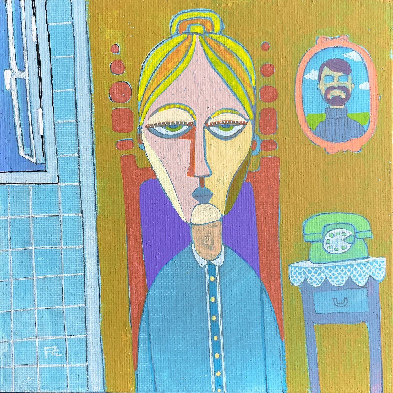 La viuda del tercero Felix zilinskas Original painting for sale