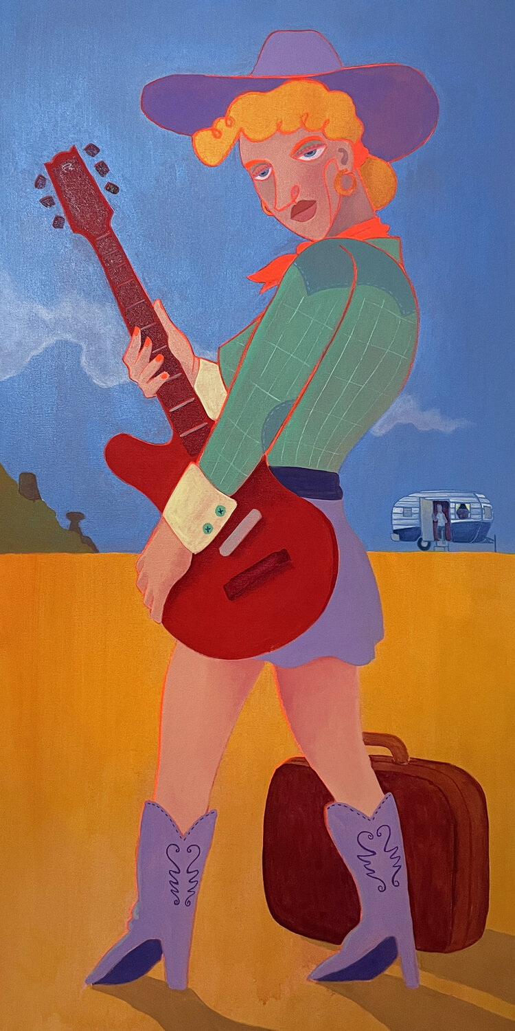 Violet is Back Felix zilinskas Original painting for sale