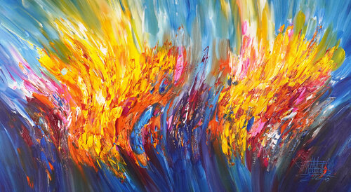 Blue Symphony L 9 by Peter Nottrott, Painting for Sale on Select