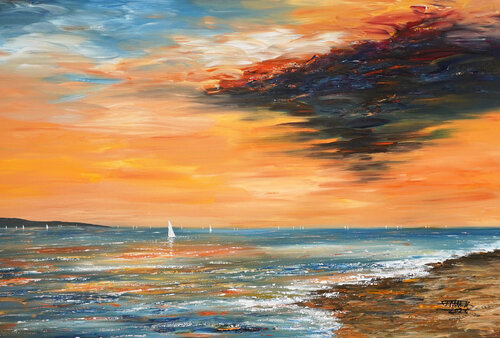 Seaside Impression XL 4 by Peter Nottrott, Painting for Sale on Select