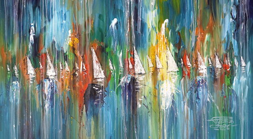 Sail Boats L 12 by Peter Nottrott, Painting for Sale on Select