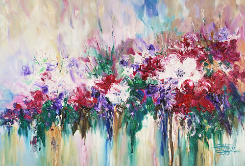 Bouquet Of Flowers XL 1 by Peter Nottrott, Painting for Sale on Select