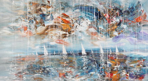 Sailing Far Away L 2 by Peter Nottrott, Painting for Sale on Select