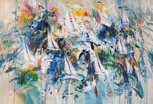 Stormy Sailing XL 3 von Peter Nottrott, Malerei kaufen auf Select
