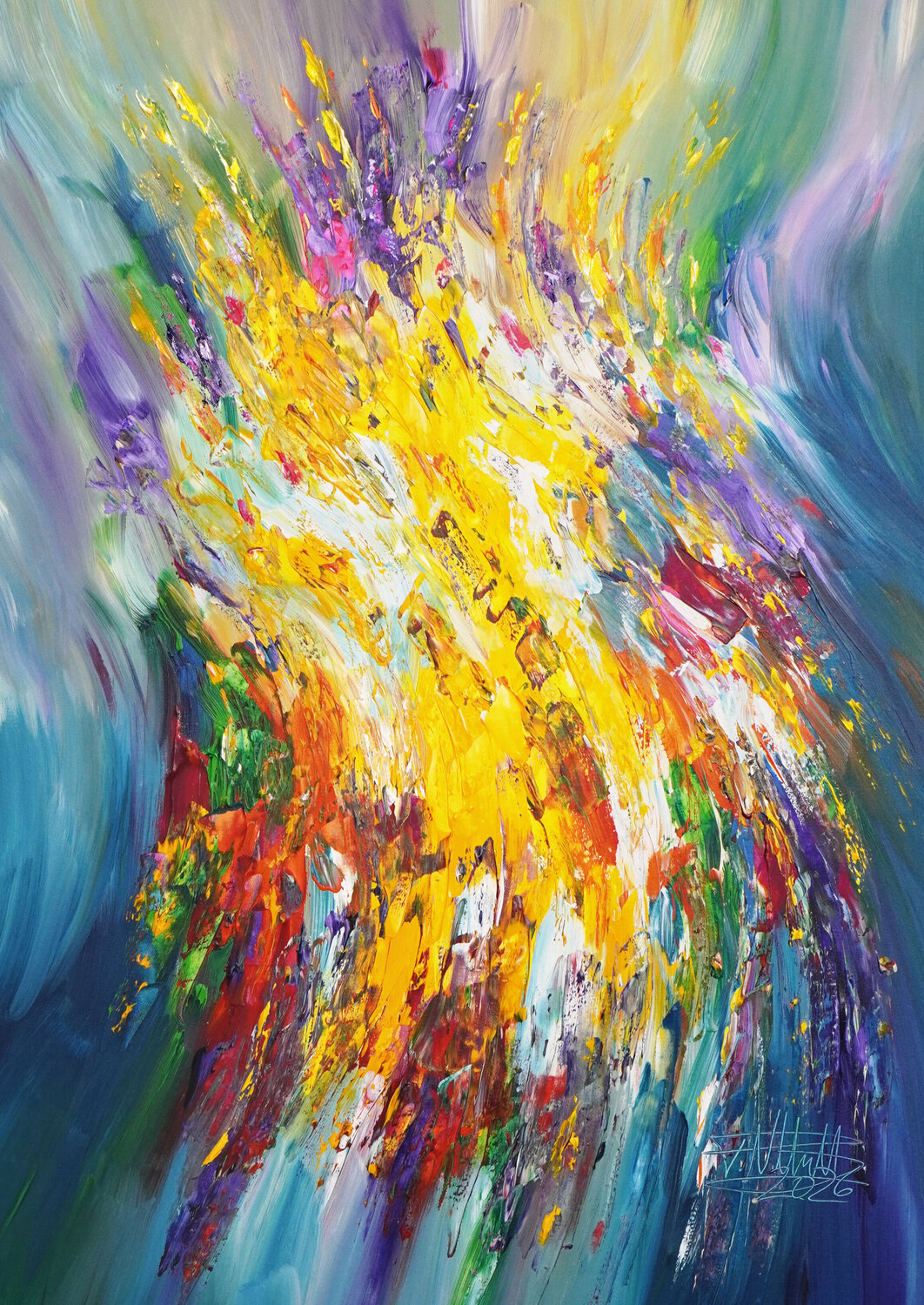 Energy Flash M 1 Peter Nottrott Original painting for sale