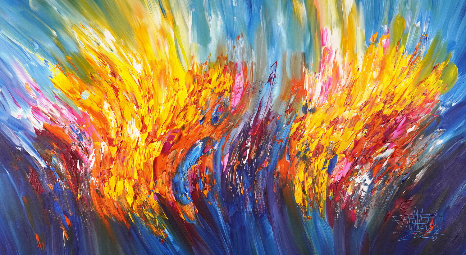 Blue Symphony L 9 Peter Nottrott Original painting for sale