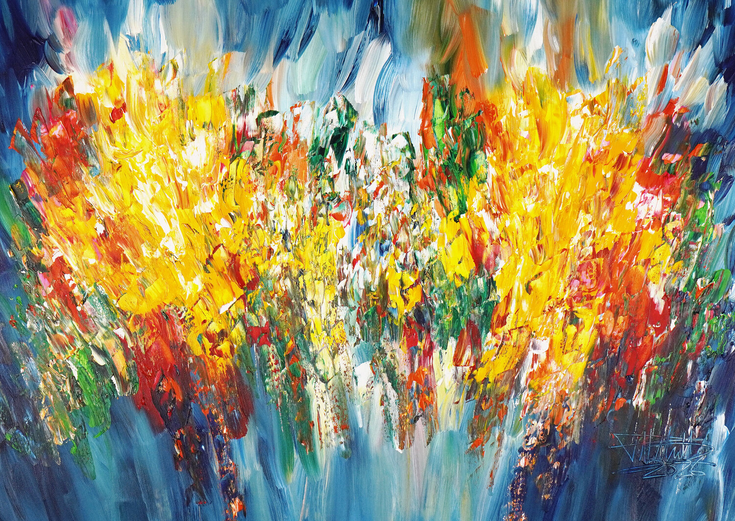 Blue Summer Symphony M 2 Peter Nottrott Original painting for sale