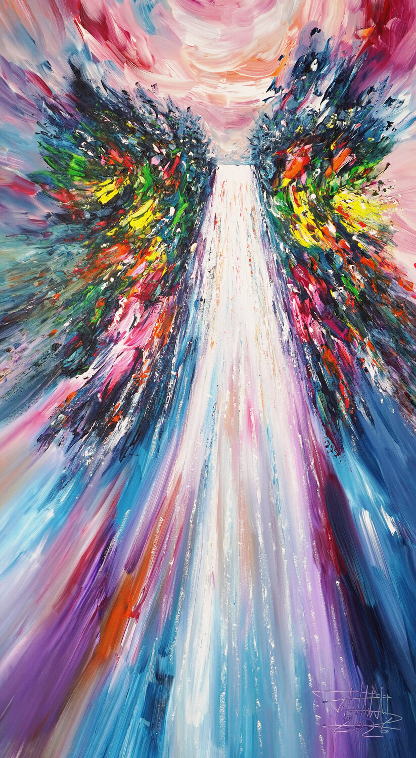Mystery Waterfall L 9 Peter Nottrott Original painting for sale
