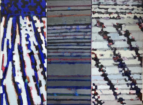 ‘ Heredity and variability III,V,I’ Triptych by Olga Konoshchuk, Painting for Sale on Select