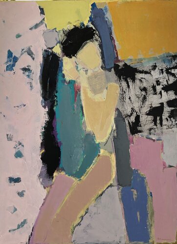 'Getting ready. Nude' by Olga Konoshchuk, Painting for Sale on Select