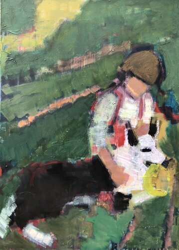 'Companions ' Series: 'Hereditary' by Olga Konoshchuk, Painting for Sale on Select