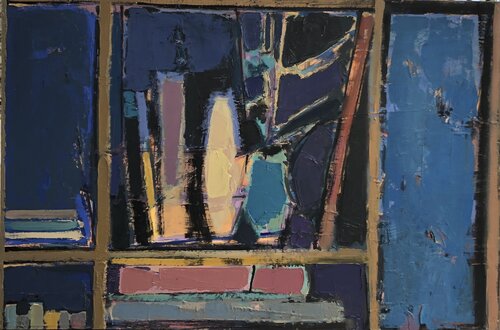 'Bookshelf II' by Olga Konoshchuk, Painting for Sale on Select