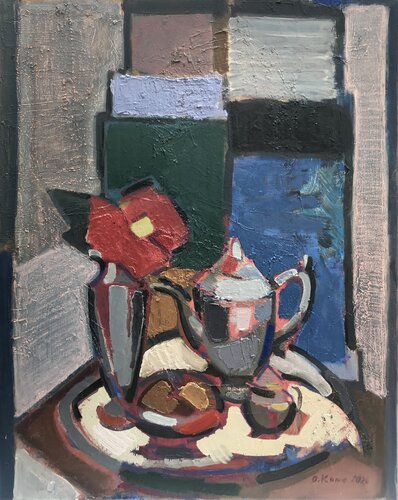 ‘The Red Camellia’ by Olga Konoshchuk, Painting for Sale on Select