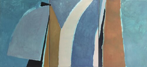 'Regatta. Blue I' by Olga Konoshchuk, Painting for Sale on Select