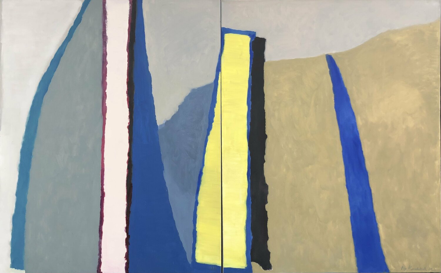 ‘Self-determination. Regatta’ diptych Olga Konoshchuk Original painting for sale