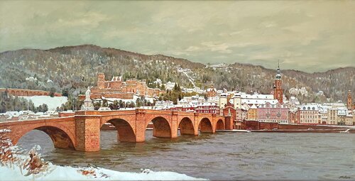 The beautiful city of Heidelberg by Elena Piven, Painting for Sale on Select
