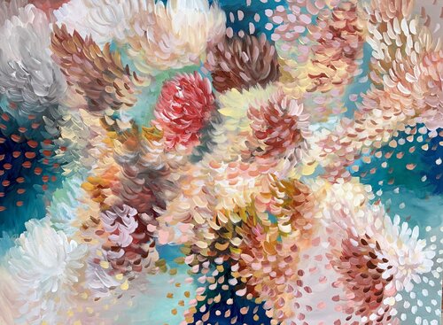 Colourful Beauty by Theo Papathomas, Painting for Sale on Select