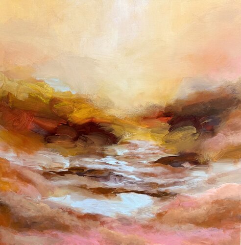 Magical Sunset - Framed by Theo Papathomas, Painting for Sale on Select