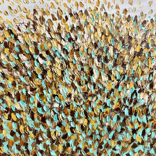 Sunflower Petals by Theo Papathomas, Painting for Sale on Select