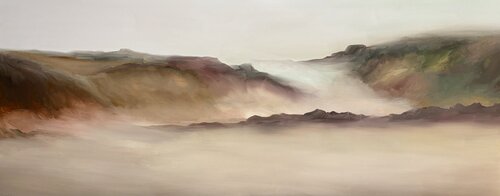 Whispers Across the Valley by Theo Papathomas, Painting for Sale on Select