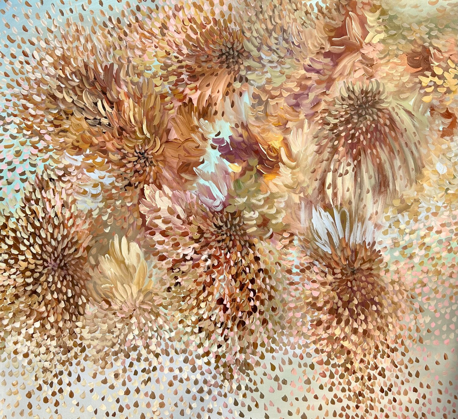 Beauty of Fireworks Theo Papathomas Original painting for sale