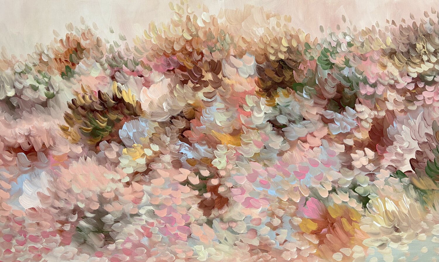 Whispers of a Dreaming Garden Theo Papathomas Original painting for sale