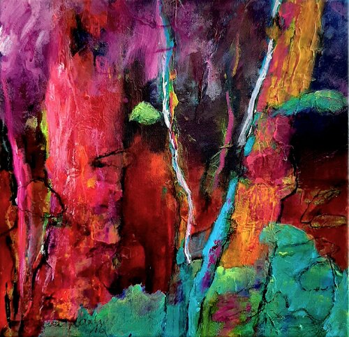 blatttürkis by Hanne Karch, Painting for Sale on Select