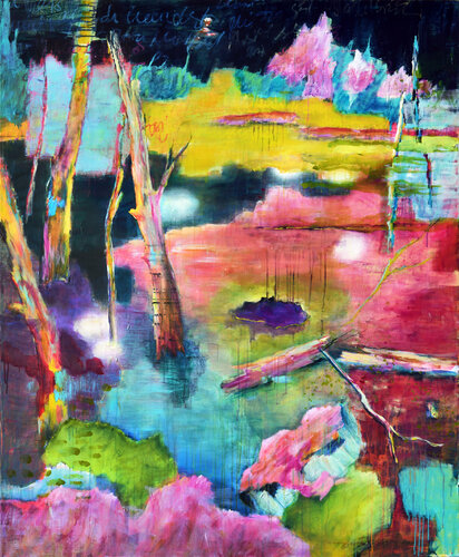 purple rain by Hanne Karch, Painting for Sale on Select
