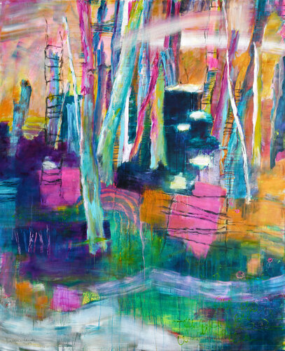 purple truth by Hanne Karch, Painting for Sale on Select