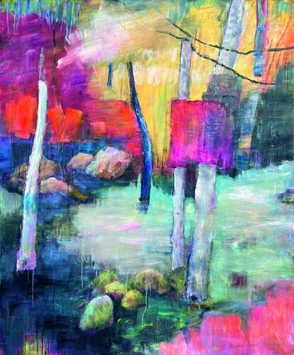 painted blue by Hanne Karch, Painting for Sale on Select