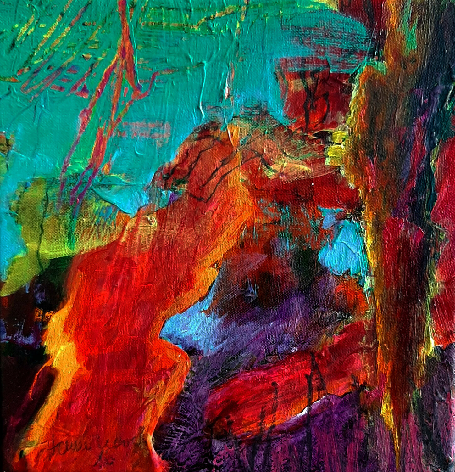 bachtürkis Hanne Karch Original painting for sale