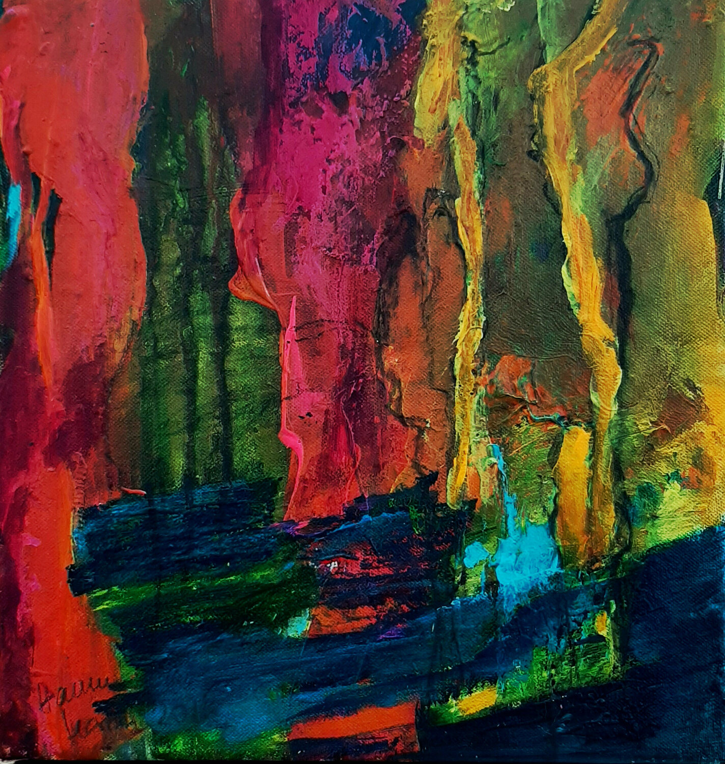 nebelgelb Hanne Karch Original painting for sale