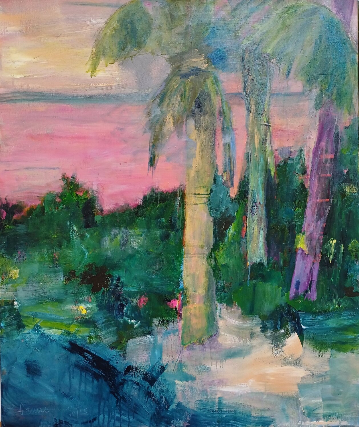 la vista desde malpaises III Hanne Karch Original painting for sale