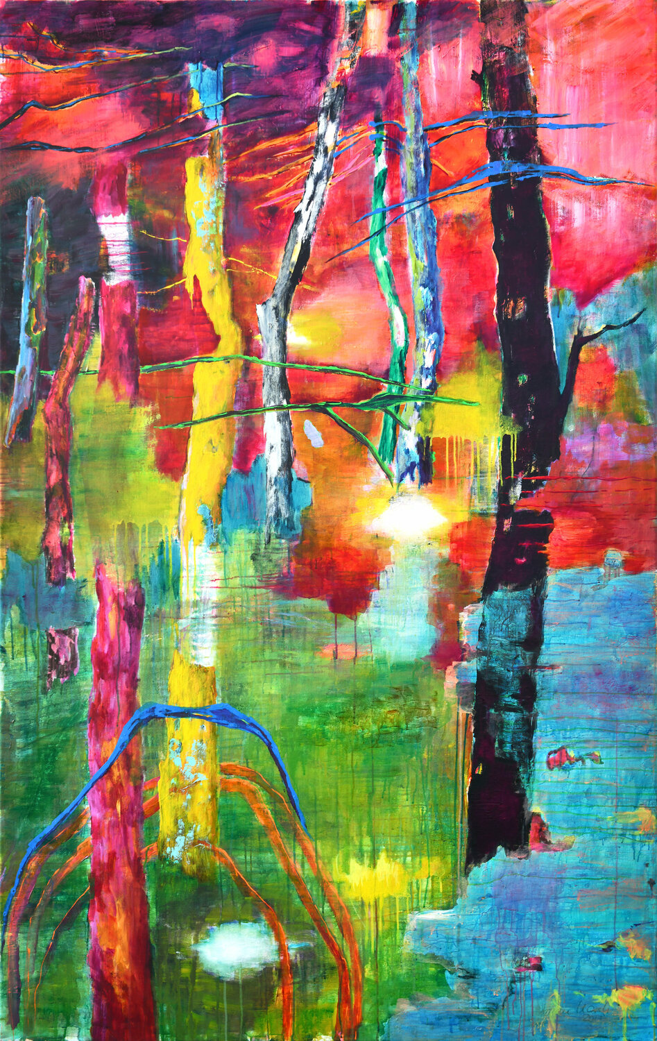 der himmel war gestern Hanne Karch Original painting for sale