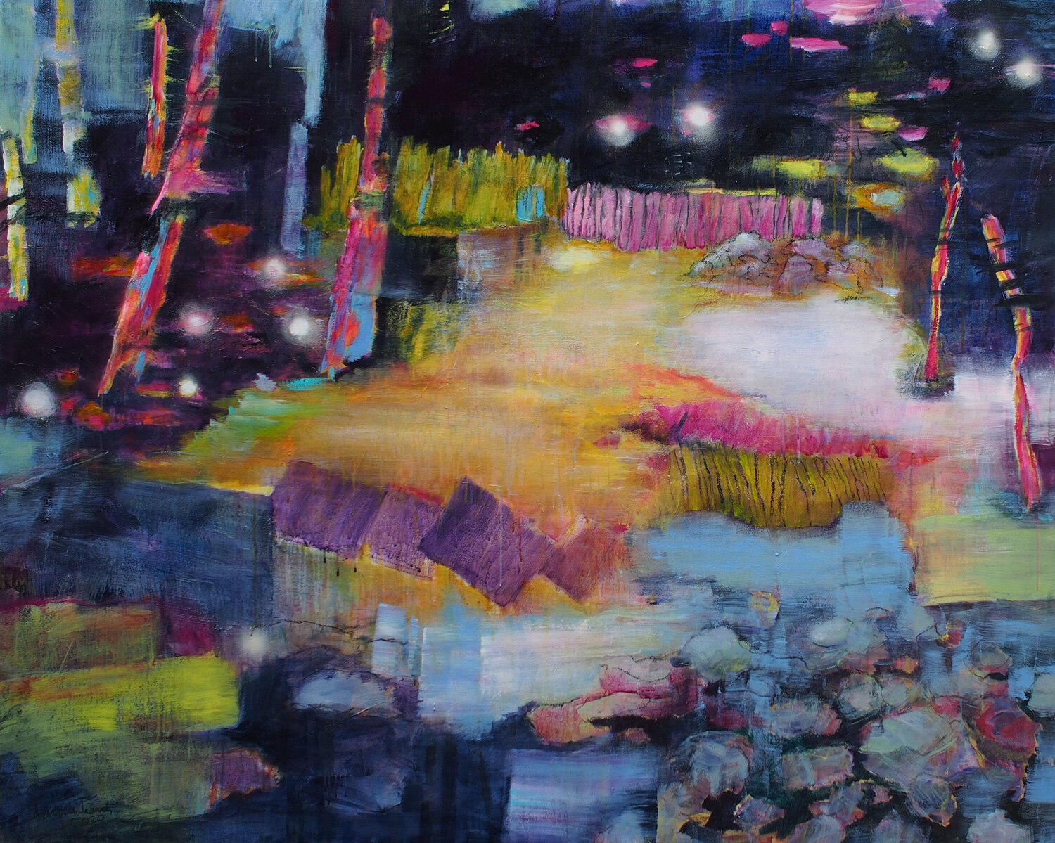 velvet stars Hanne Karch Original painting for sale