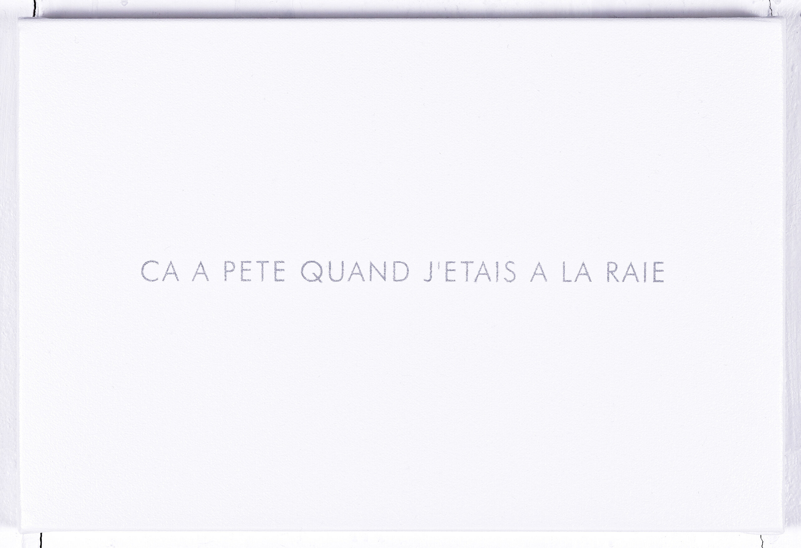 ça a pété quand j'étais à la raie