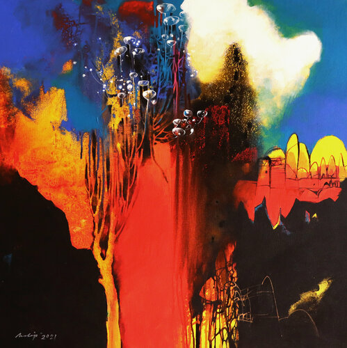 Untitled-12 by Pradip Sengupta, Painting for Sale on Select