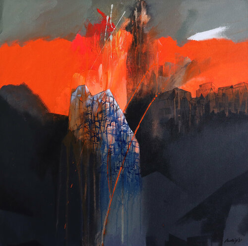 Untitled-23 by Pradip Sengupta, Painting for Sale on Select