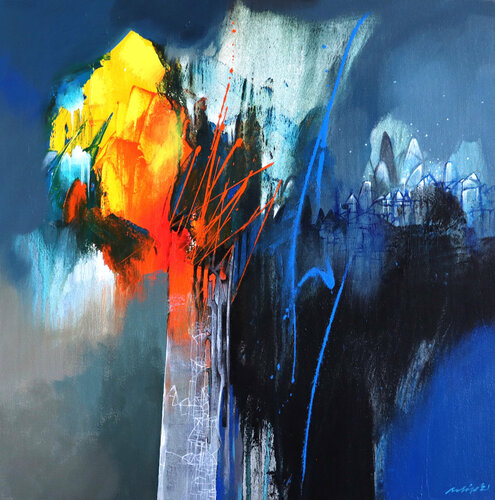 Untitled-25 by Pradip Sengupta, Painting for Sale on Select