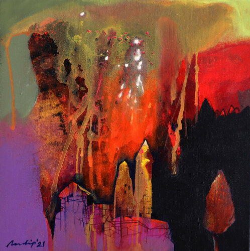 Untitled-26 by Pradip Sengupta, Painting for Sale on Select